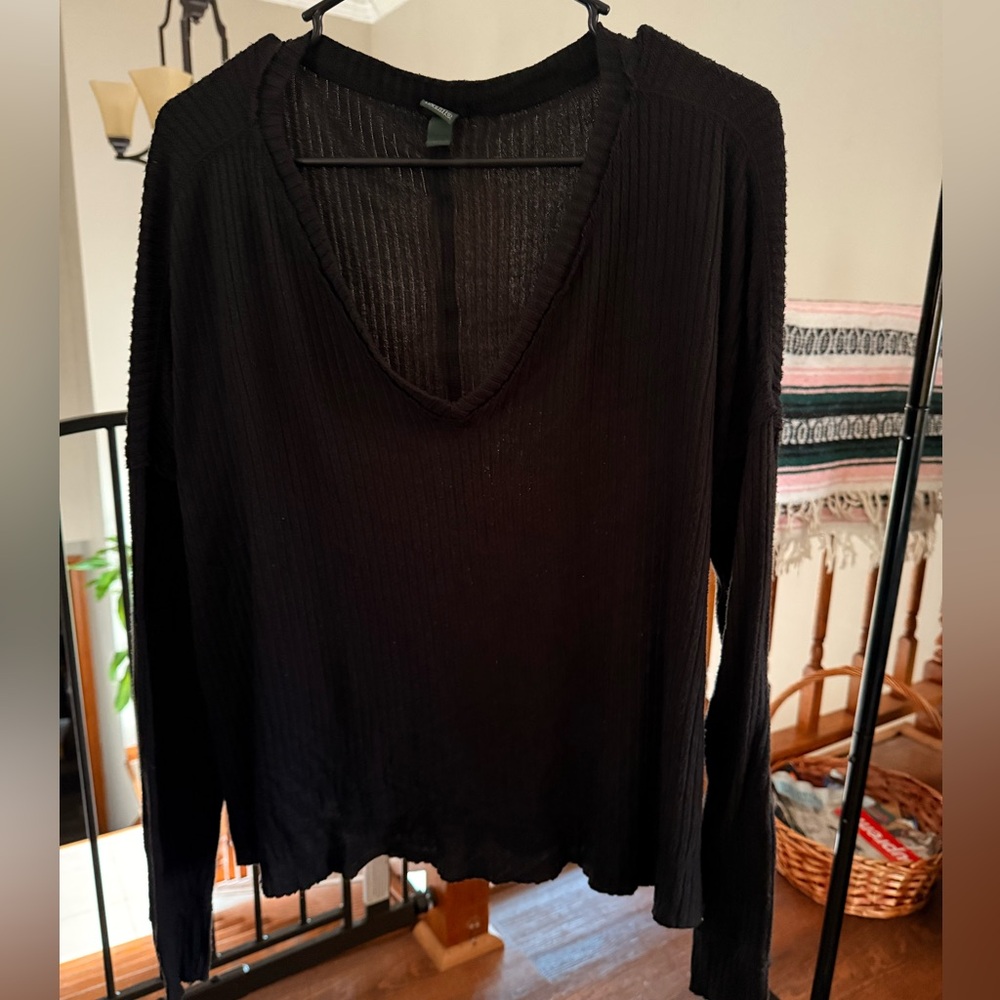Wild Fable Ribbed V-Neck